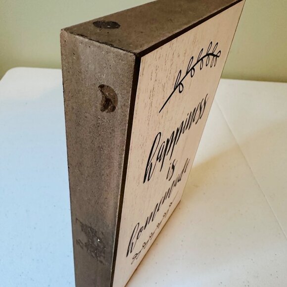 Reversible Valentines Day Decoration ALL YOU NEED IS LOVE-HAPPINESS IS HOMEMADE - Picture 7 of 10